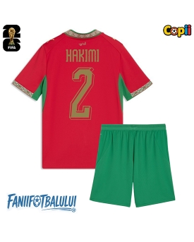 Maroc Achraf Hakimi #2 Echipament de Fotbal Replică Mondial 2026 Copii Acasa (+ Șorturi)